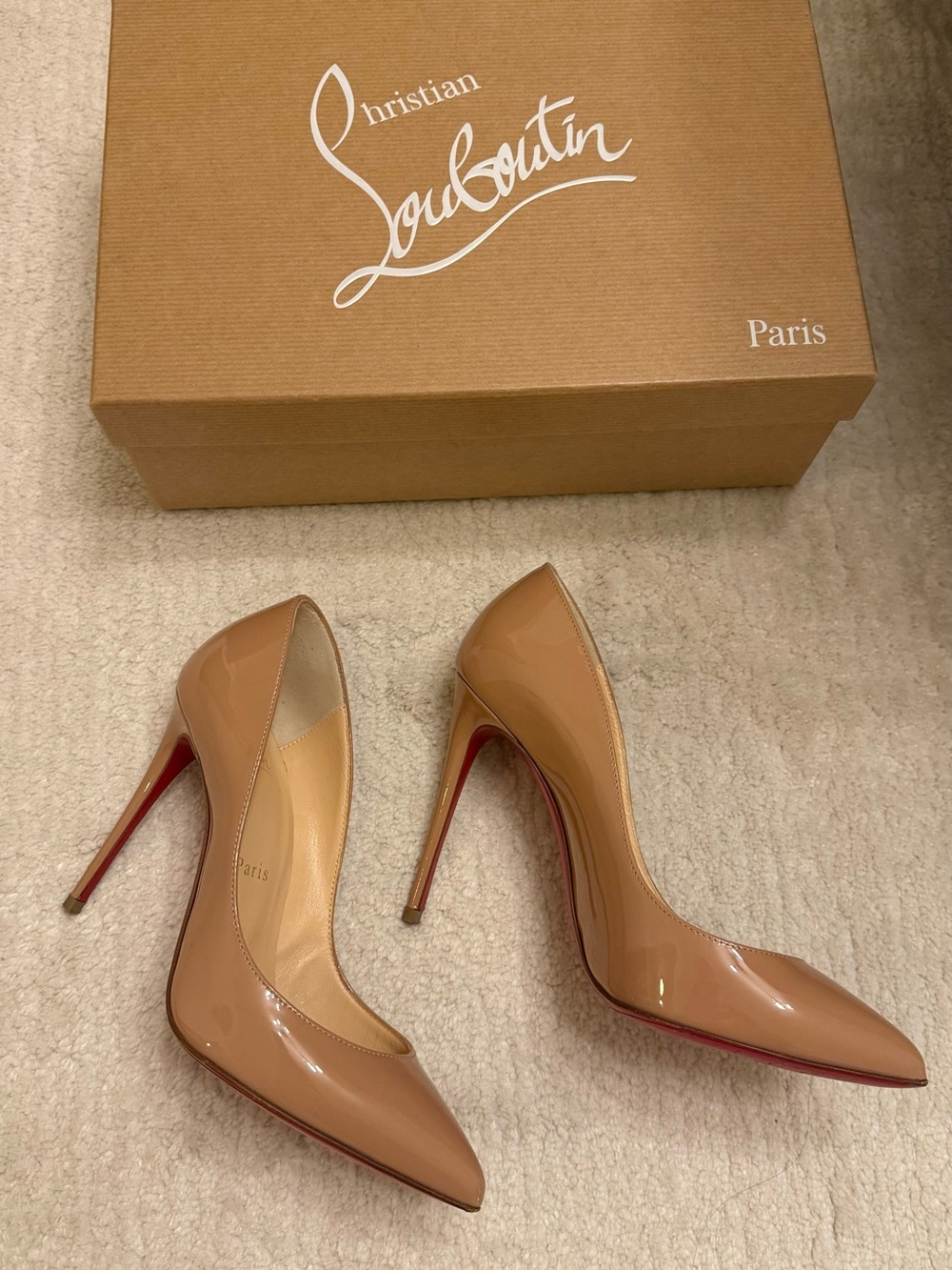 Christian Louboutin Nude Pigalle Follies 100 Patent